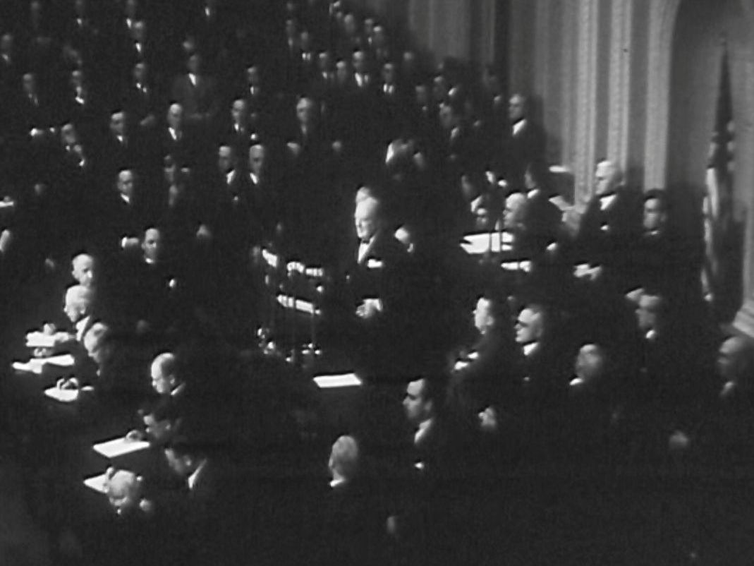 Image result for churchill addresses congress dec. 1941