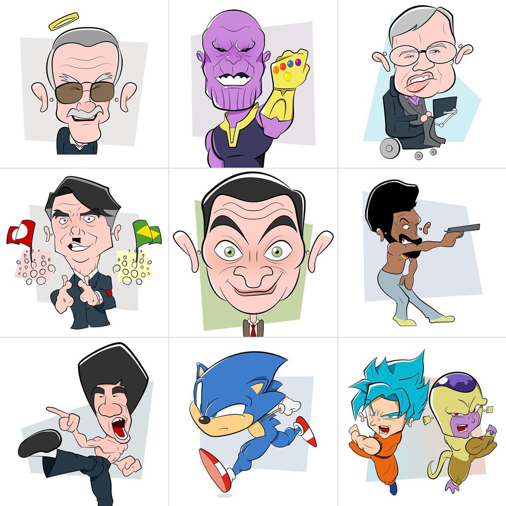 caricatura hashtag on twitter