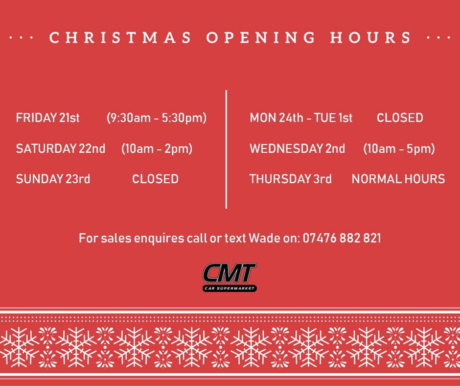 For any sales enquiries contact Wade on 07476 882 821. Appointment only  🎅🎅