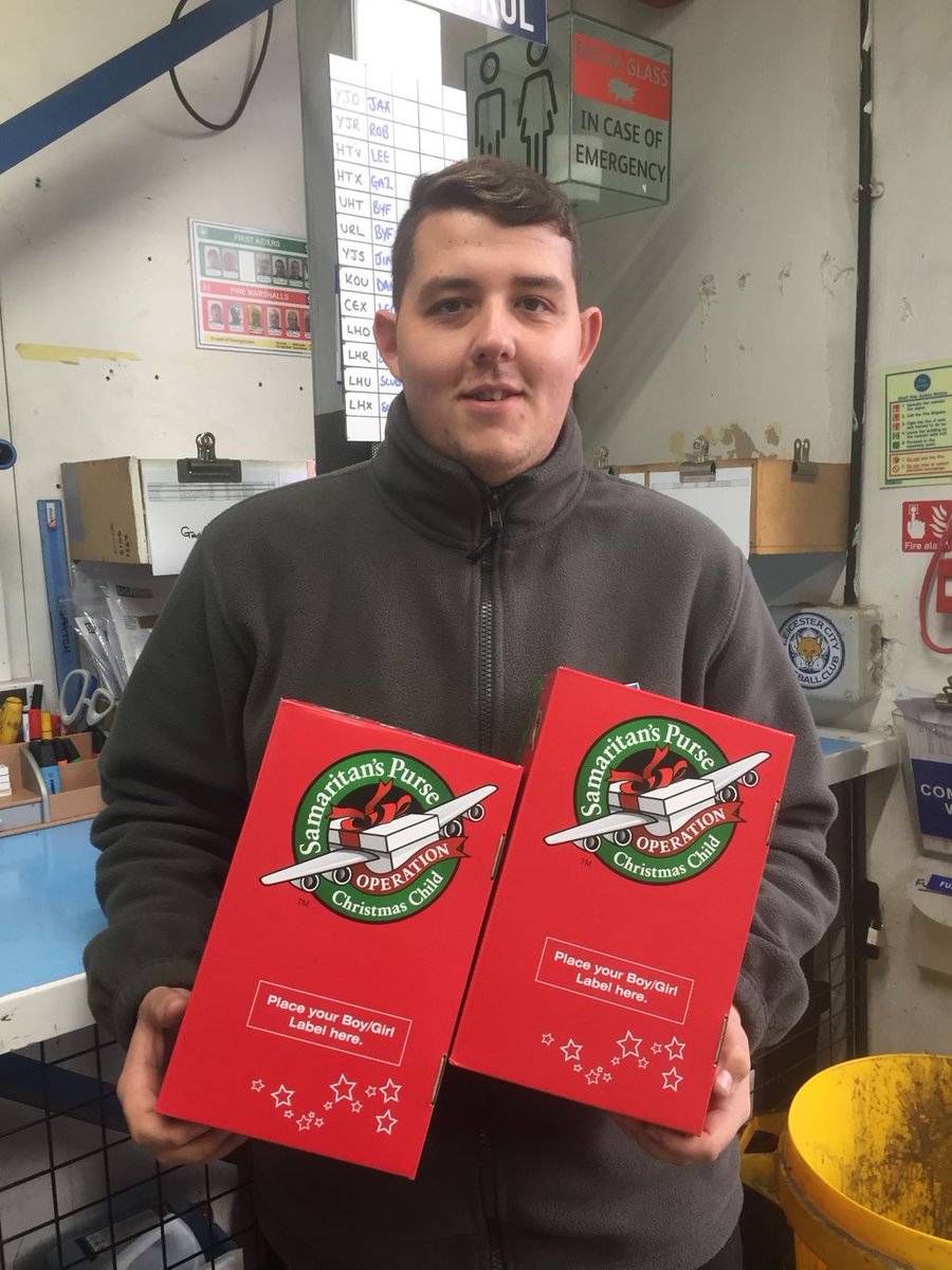 SignFabUKLtd's tweet photo. On the second day of Christmas, SignFab brings to you a donation to Operation Christmas Child. Members of #teamsignfab and families packed boxes to be sent around the world to help children in need, who may not otherwise have receive any presents. #signfab12daysofcharity. https://t.co/gs5VZV5EyE