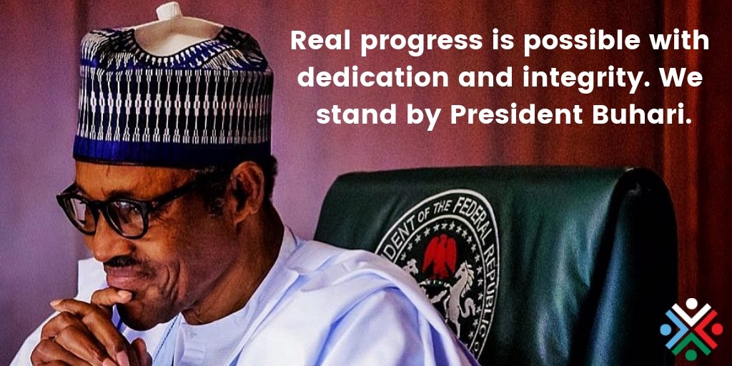 TogetherNG's tweet photo. We need four more years of dedication toward our people. We need four more years of President @MBuhari! #PMB4Plus4 #LetsKeepMovingForward https://t.co/cuuLqTPXQk