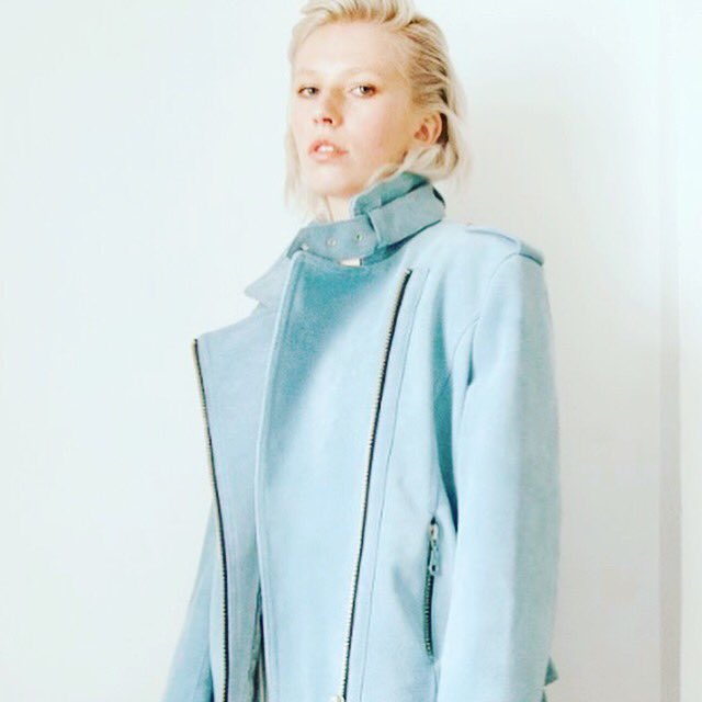 by_varga's tweet photo. @byvarga’s SS19 collection can now be pre-ordered  at a special 20% January discount here! The Paige sky blue leather jacket can be yours now for only £880!
#byvarga #fashiondesigner #designerfashion  #ukdesigner #londondesigner #fashion #styling #designercoats #leatherjacket https://t.co/52qY7qiv5a