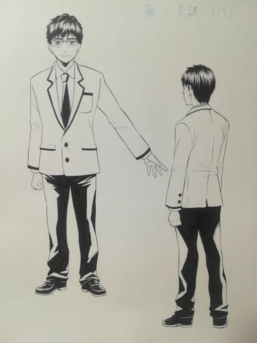 善透キャラ見本も出てきたので。表情もある程度描いて、担当さんに見せたもの。懐かしい。 