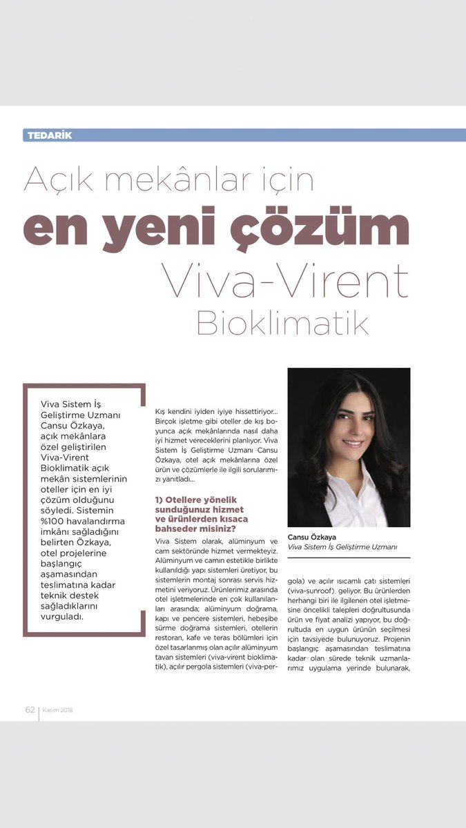 _vivasystem_'s tweet photo. Bu ay Hotel dergisinde biz varız.😎 #roolingroof #cambalkon #kışbahçesi https://t.co/c7vZQnqcd9