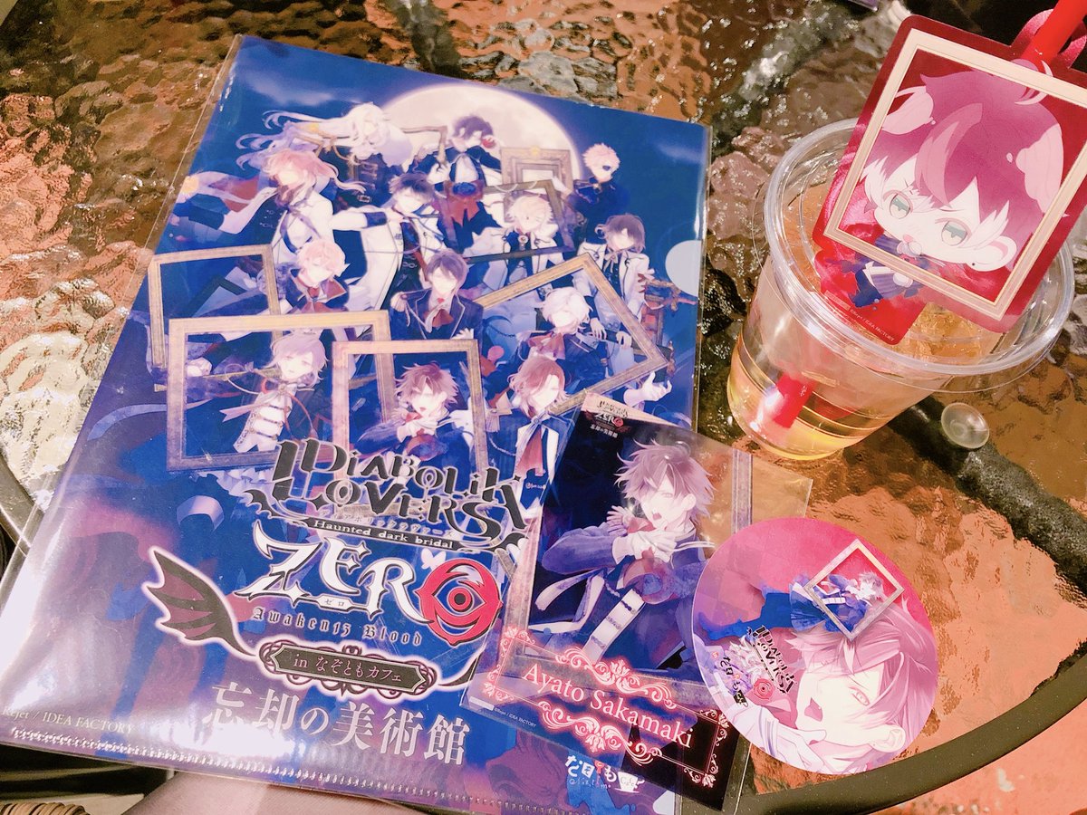 コースター DIABOLIK LOVERS ZERO in なぞともカフェ 缶バッジ