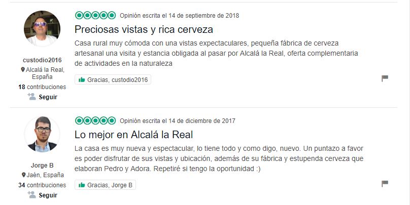 Las opiniones son fundamentales para seguir mejorando. Te dejamos algunas de nuestras opiniones en Booking y Tripadvisor. 

bit.ly/2zROW0A