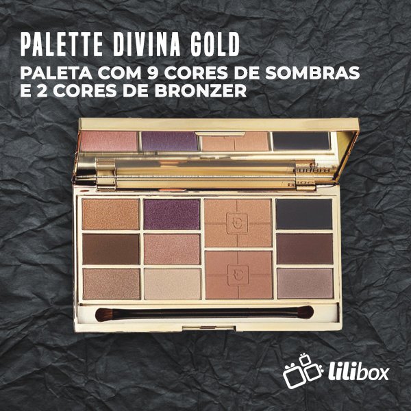 AppLiliBox's tweet image. Palette Divina Gold
A mais glamourosa de todas as palettes de Eudora. Uma paleta com 9 cores de sombras que são tendências e 2 cores de bronzer. Todos eles proporcionam alta pigmentação, fidelidade de cor e longa duração.
Compre a sua agora: bit.ly/2QjVi2r