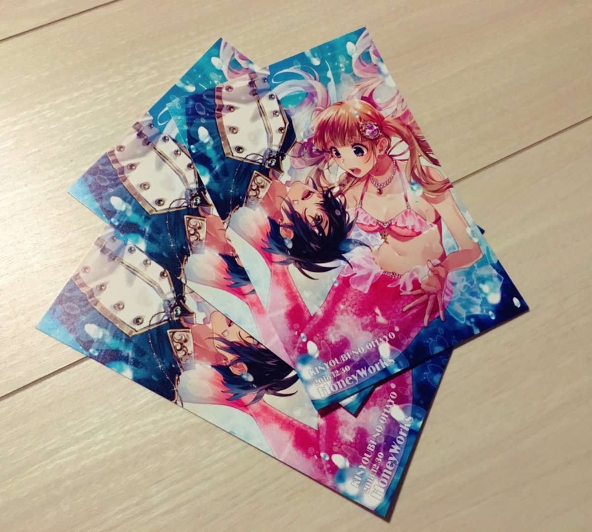 yamako2626's tweet photo. 冬コミ新作クリアファイルとハニコレ特典ポスカ届きました！ https://t.co/dfJgvgevaC