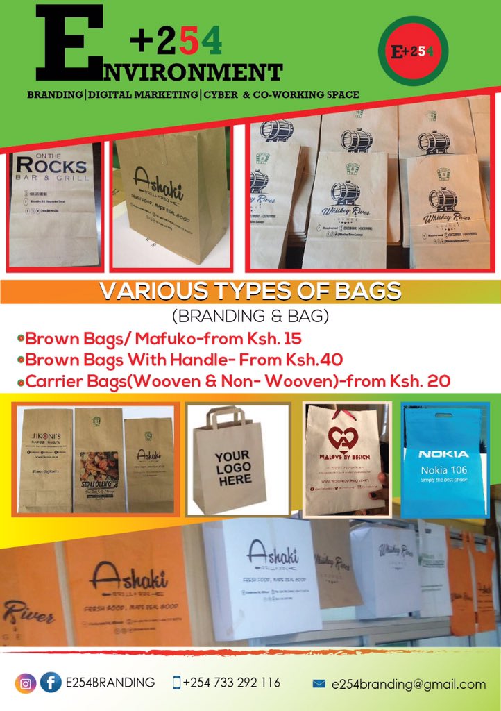 AntonyNgureG's tweet photo. We brand all types of packaging bags 0733292116 #BoxingDay
#SaiwaSafariWalk2018
#WeAreGoingToNakuru
#LakeShow
#JusticeForMaina
#Kibera
#ChezaCash
#ThingsToWrapUpIn2018
#ProteaFire
#ThingsImNotApologizingFor
#e254 #e254branding https://t.co/ipgALzXA99