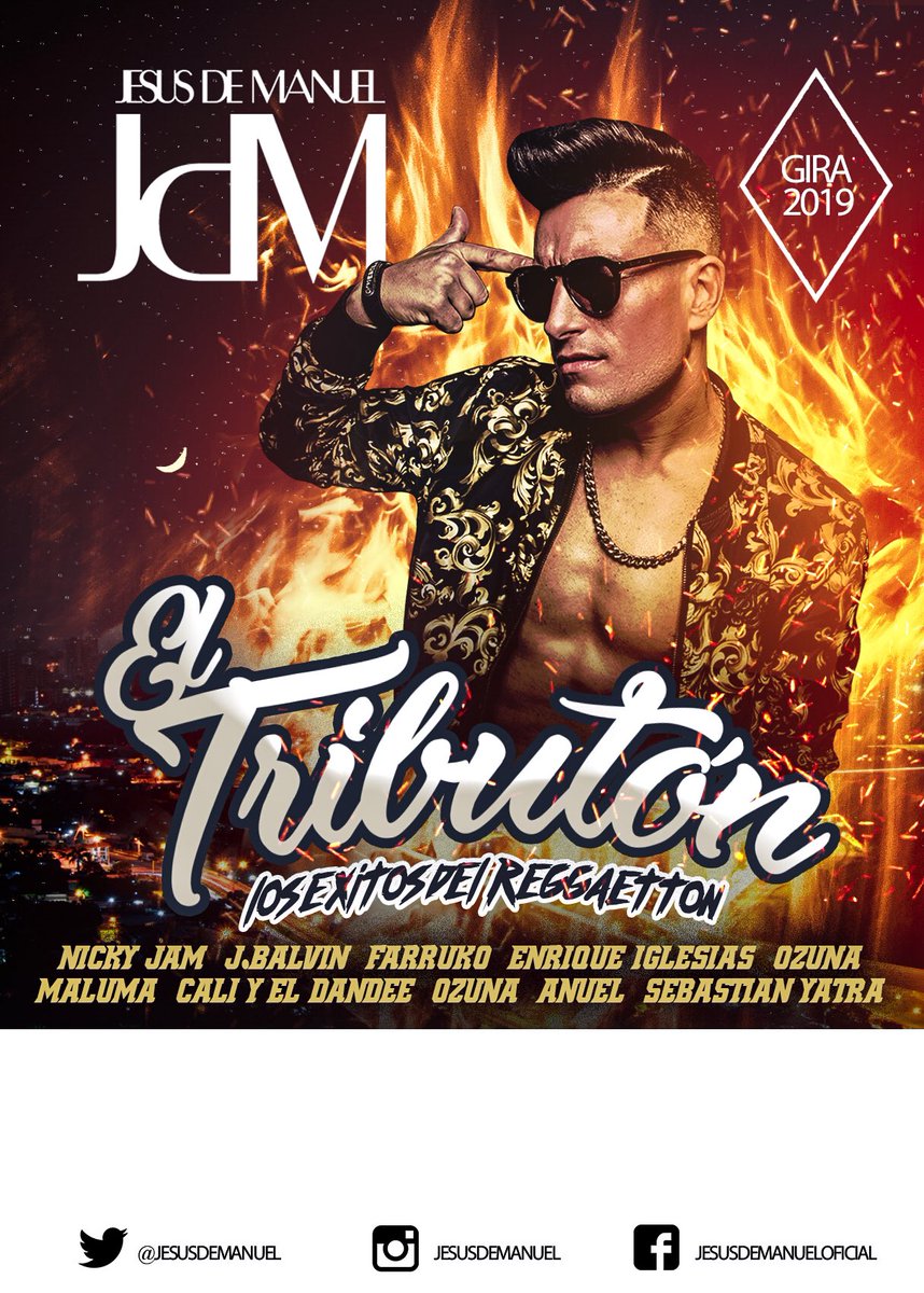 jesusdmanuel's tweet photo. Os presento el cartel de la gira del 2019 de mi espectáculo #eltributon... Espero veros en vuestra ciudad prontito... https://t.co/8NZNgvWRzi