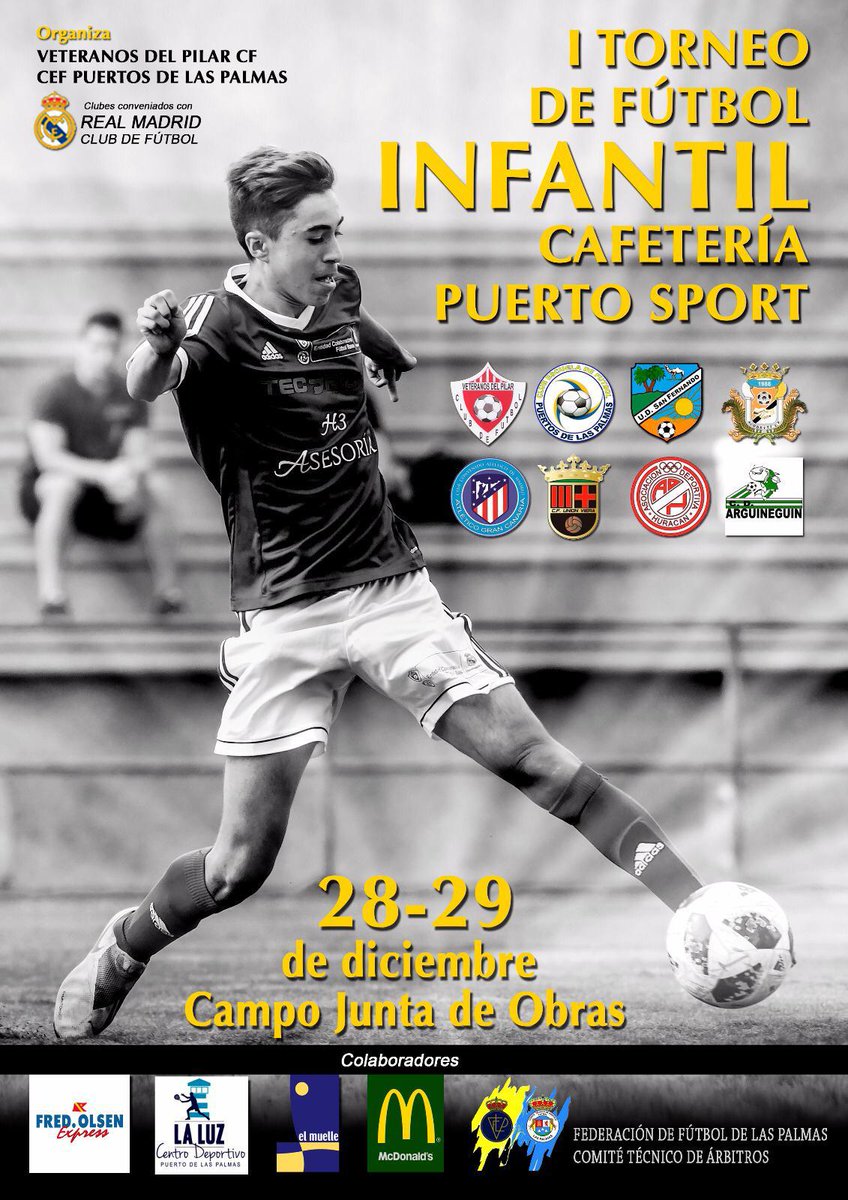 A falta de fútbol base de competición oficial, el @PuertosLPCEF organiza un gran Torneo de categoría INFANTIL. Este viernes y sábado en las instalaciones de la Junta de Obras