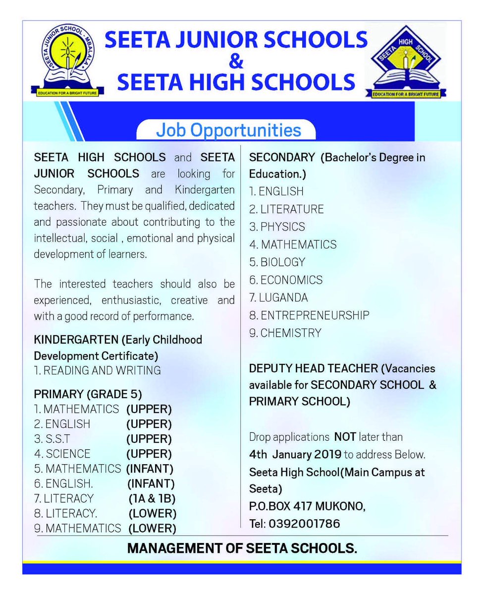 Job openings available.