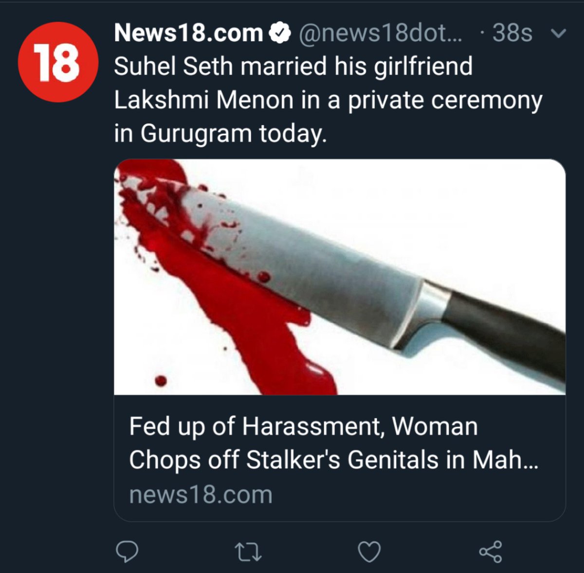 RaghavChopra_'s tweet image. News18 knows what #SuhelSeth marrying really means #Metoo