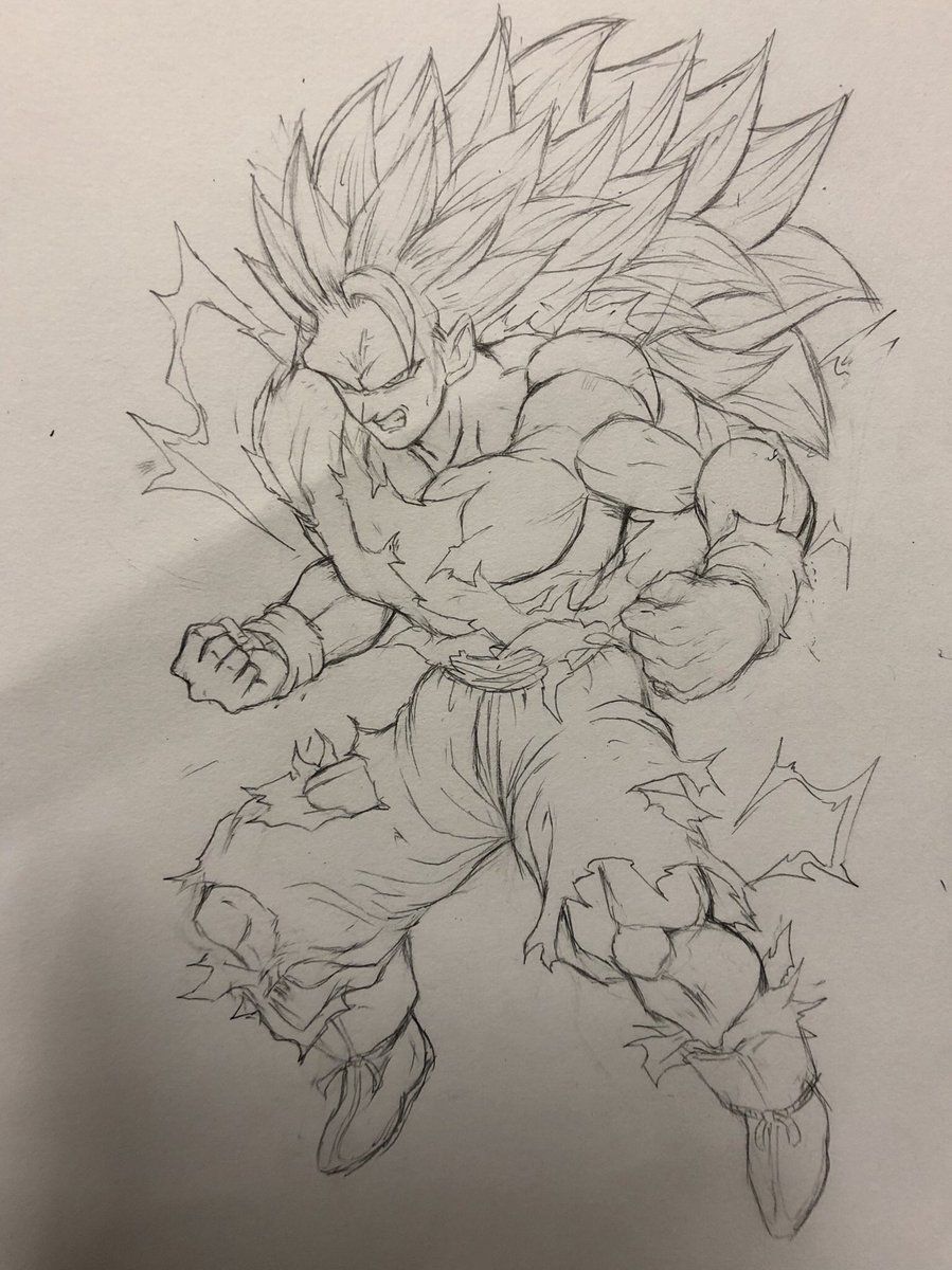 Dragon Ball Super Goku Desenho a lápis