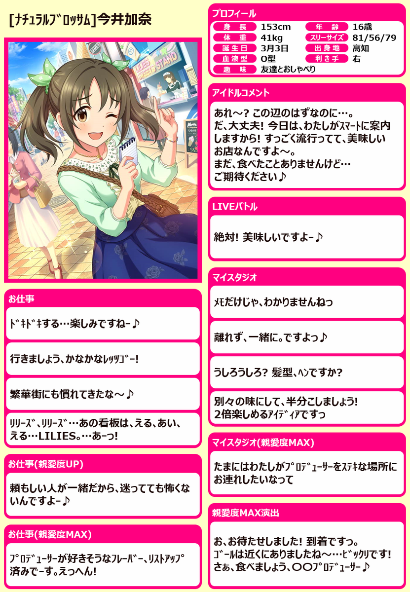 鴎 ネタバレ注意 ナチュラルブロッサム 今井加奈の特訓前後