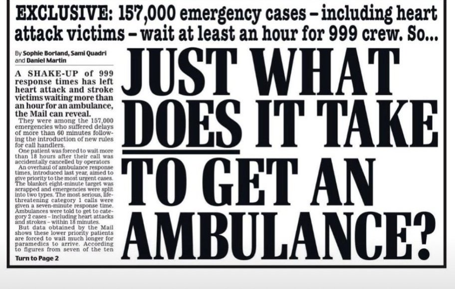 drbenwhite's tweet photo. Start a campaign for volunteer ambulances? #whatcouldgowrong https://t.co/Mlb40mCjpV