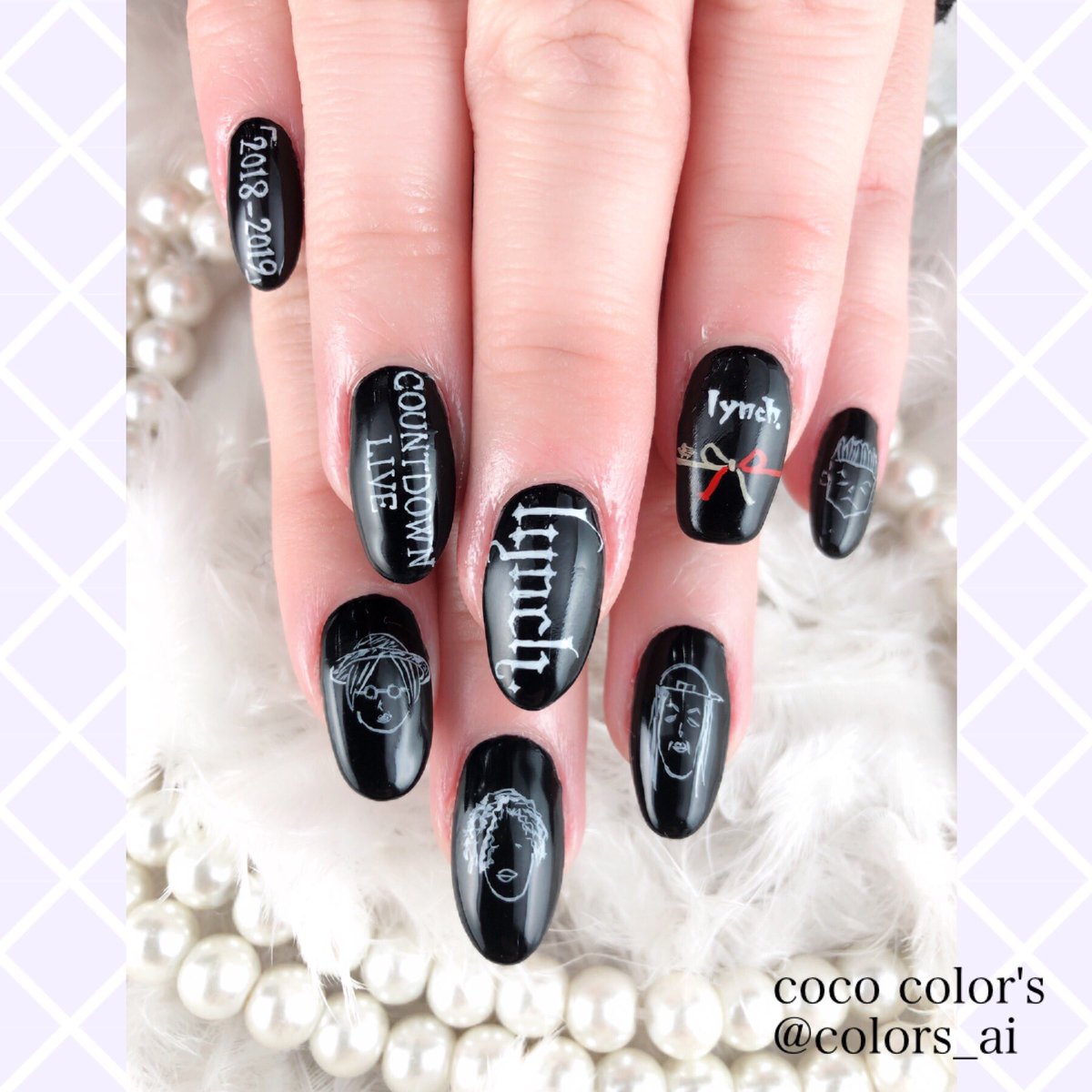 ああー、痛ネイルオーダー ゆみ@痛ネイルキャラネイルのネイルデザイン[No.8764528]｜ネイルブック