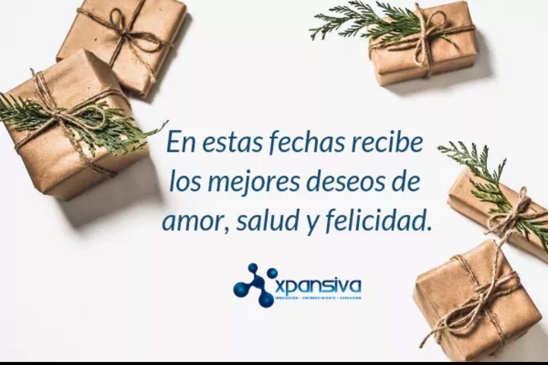 Xpansiva2's tweet photo. Felices Fiestas para todos, les desea el equipo Xpansiva y un 2019 lleno de crecimiento y expansión. https://t.co/gYGV5D85Zw