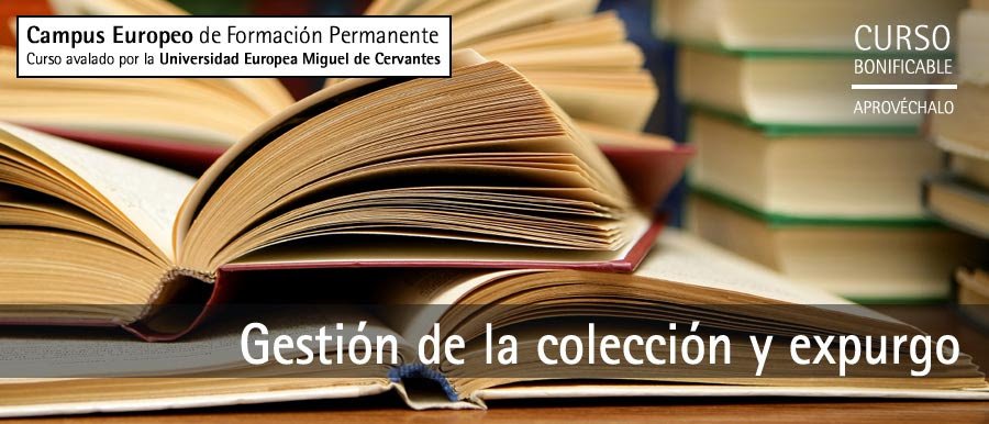 Un curso distinto, que te ayudará a mantener actualizada la colección en tu biblioteca. ¿Qué criterios seguir? 
Curso 100 % Online, certificado por la Universidad Europea Miguel de Cervantes y con la garantía de la experiencia del <a href="/citafgsr/">CITA FGSR</a> 
#Formacion

goo.gl/aMGrrw