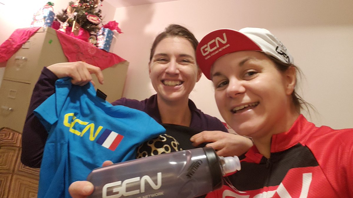 ValKurka's tweet photo. We surprised each other with #gcn gear for Christmas! Now we're ready for #tdf19! See you there 😁 https://t.co/SW6ryziham