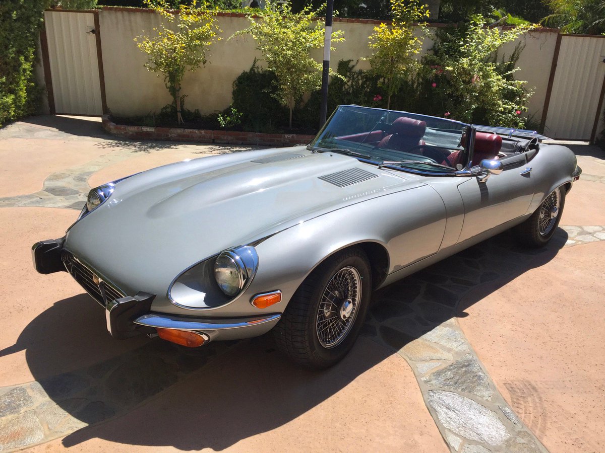 Kwiklift's tweet photo. BaT Auction: 31 Years-Owned 1973 Jaguar E-Type Roadster V12 4-Speed https://t.co/jUWGThnb6X https://t.co/ljsh7m7gIu