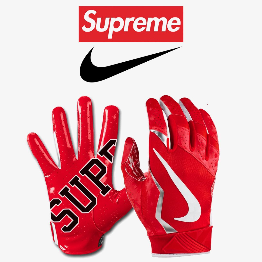 Supreme Leaks News on X: Supreme x Nike vapor jet 4.0 football gloves  releasing this Thursday Cop or drop?  / X