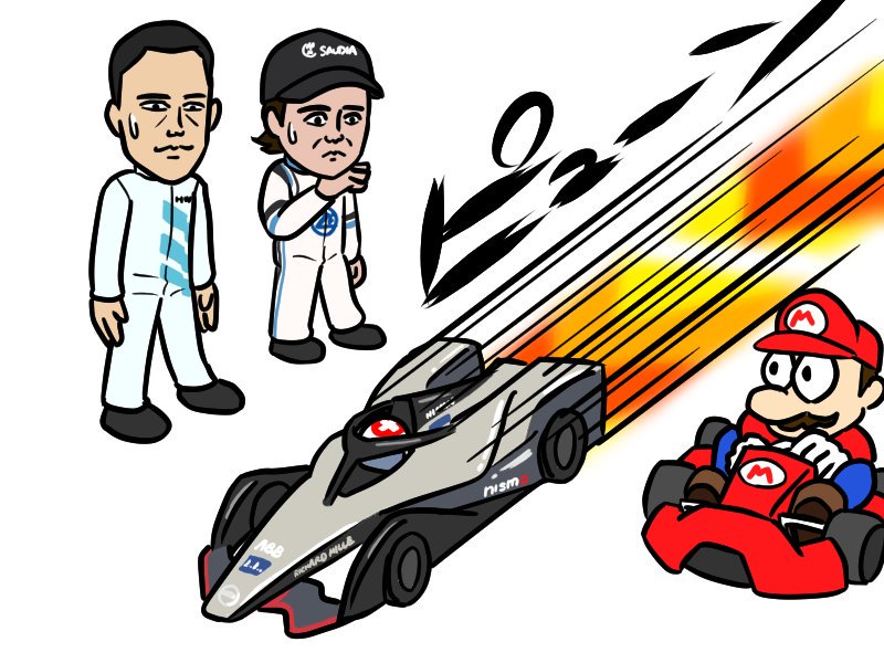 ট ইট র Hiroaki Okazaki F1情報サイト Stinger のイラストvol 16です F1シーズンオフにつき フォーミュラeねたで描いてみました アタックモードはマリオカートもマッツァオなギミックで楽しいです T Co Srsbcugg9a フォーミュラe Formurae