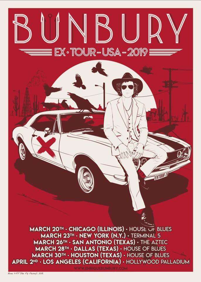 ecosdelvinilo's tweet photo. Estas son las fechas del 7° round, del final de gira EX-Tour de @bunburyoficial | USA | Se presentan en un Cartel edición especial. 2 tintas, sobre papel reciclado. 
•
•
#bunbury #extour #expectativas #rock #alvaropff #theflyfactory https://t.co/6o7oV2Mu7J
