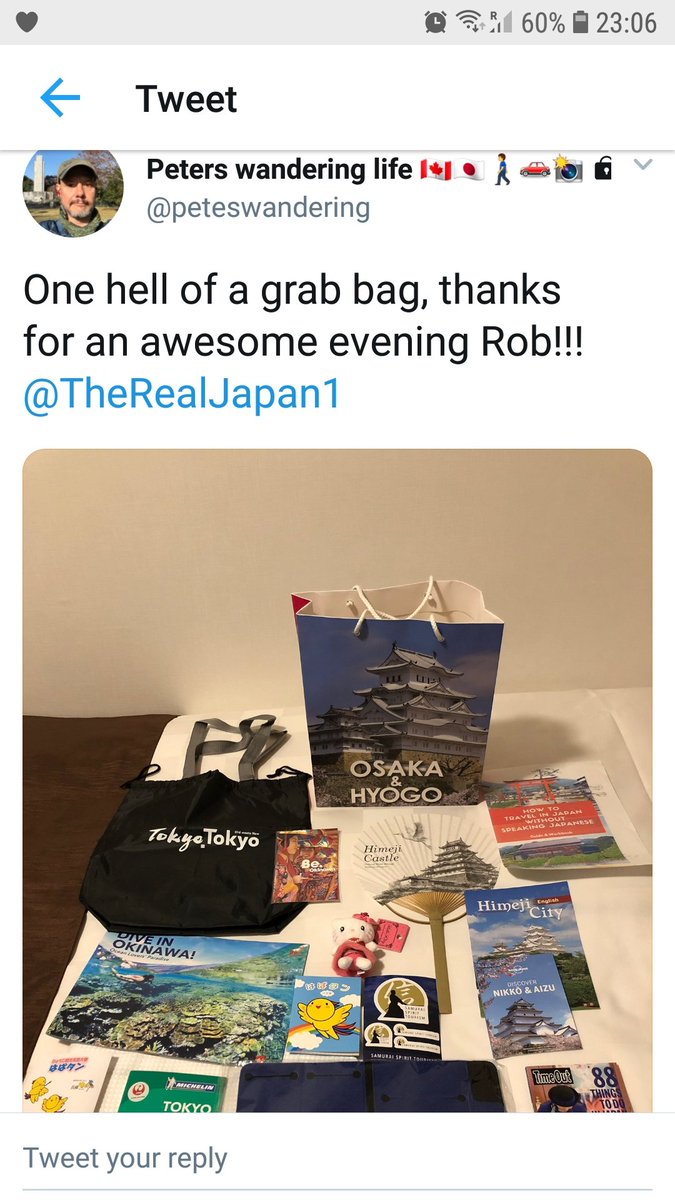 Good fortune rewards those who make great efforts.

@peteswandering enjoying his Japan travel goodie bag from today's #TRJ #Meetup 

#Japan #travel #TheRealJapan #Community #Japaneseculture #VisitJapan #VisitKansai #GrantFrontOsaka @bibbar1