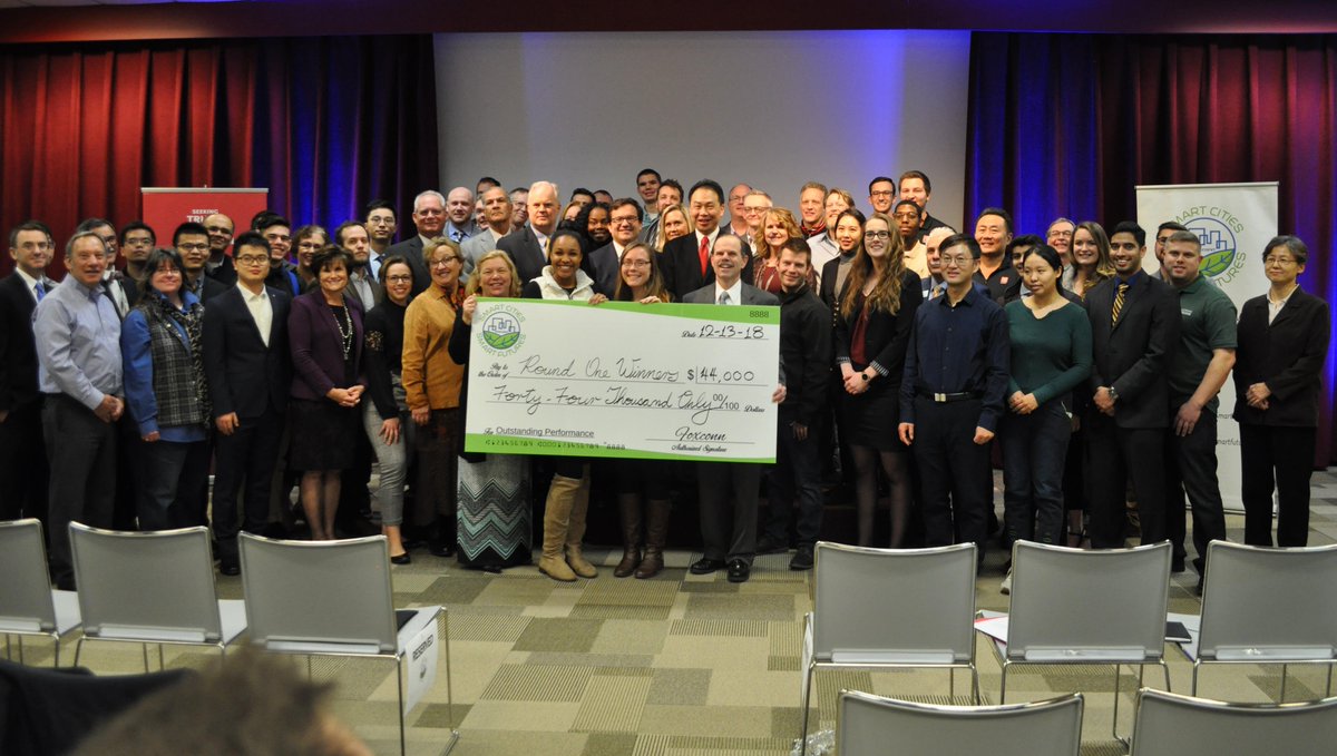 WhitewaterIC's tweet photo. Congratulations to the round one winners of the Smart Cities - Smart Futures Competition! Six of the 88 winners represented @UWWhitewater. Congrats to Abraham Alvarez, Dennis Kopf, Kristen Holtan, Matthew Janczak, Nic Herfel, and Ryan Walker. #SmartCitiesWI https://t.co/dMB37qjUFu