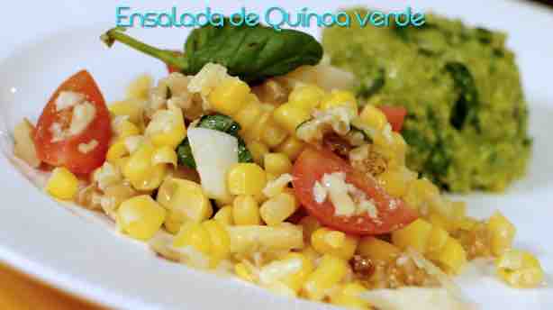 Esta receta es ideal para estos días de calor y una buena alternativa para tus hijos "ensalada de quinoa verde" <a href="/connieachurra/">Connie Achurra 💜💚</a> <a href="/CANAL_13C/">13 C</a>