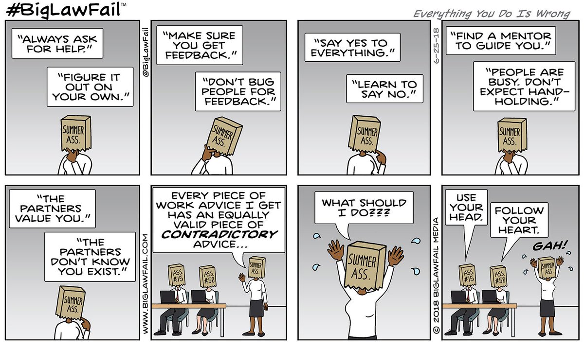 BigLawFail's tweet image. 💥💥💥  Top 10 Comics Of 2018  💥💥💥

#4 - Everything you do is wrong…so do whatever you want!

#lawtwitter #AppellateTwitter #inhousetwitter #LadyLawyerDiaries