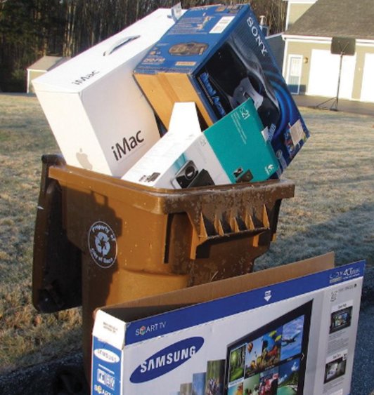 Don't give thieves a shopping list! Break down boxes from Christmas gifts and place them in a black garbage bag. #opd