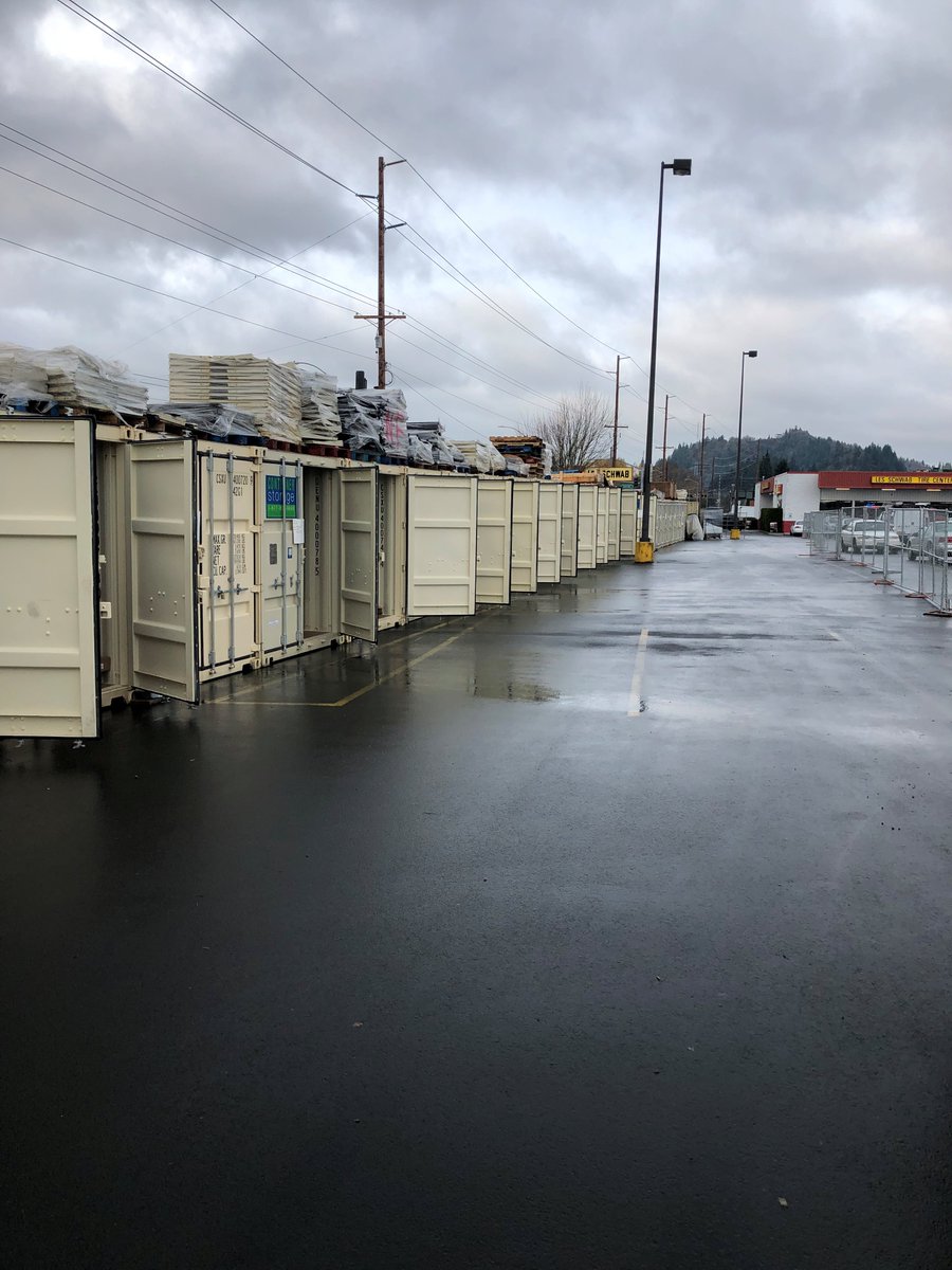 ContainStorage's tweet image. This is what we like to see...a sea of Container Storage boxes on a Fred Meyer remodel in Portland.  Our containers hard at work keeping everything safe and dry!! #Portland #containers #remodel #fredmeyer