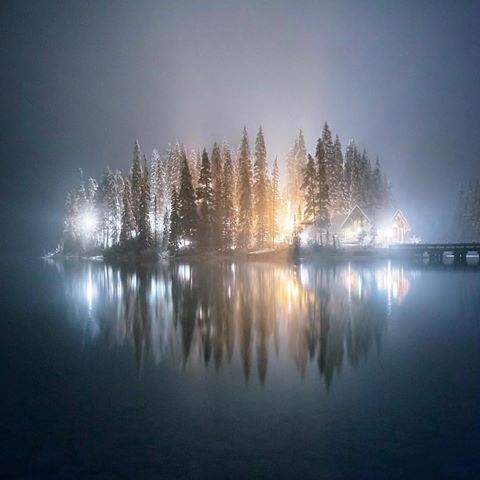 ❄ Emerald Mist 
Emerald Lake, British Columbia 

#bcisbeautiful 
#photography
#winter #reflections 
by Stevin Tuchiwsky