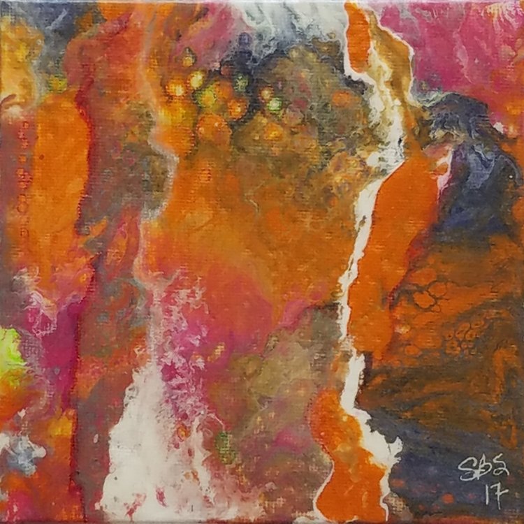 StudioPashnada's tweet photo. Orange Crush 

from the summer of 2017 collection of pours named for food &amp; beverages ~ I'm hungry a lot LOL 

#AcrylicPourPainting
#FluidArt 
#FluidArtist
#AcrylicPouring 
#AcrylicPainting 
#PourPainting 
#AbstractArt
#AbstractArtist 
#ContemporaryArt https://t.co/kFDsEeOnzH