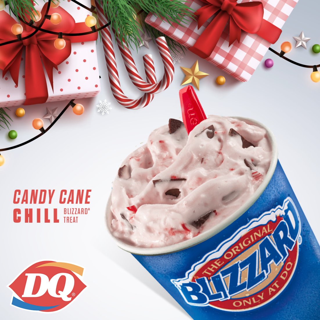 thedqteam's tweet photo. It's National #CandyCane Day! 🍬 All the Christmas gifts may already be open 🎁 but you can always gift yourself a tasty treat from DQ® today! 🍦

The #CandyCaneChill Blizzard® Treat is almost gone! Don't miss out! ❤ https://t.co/LwZZmiFWW2