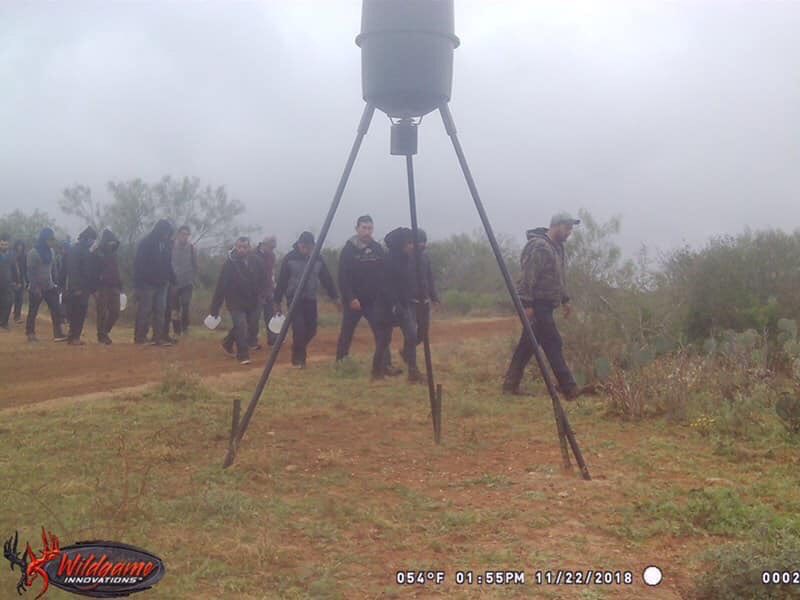JToddDuPont's tweet image. Pic taken on 11/22/2018 in south Texas on a game cam. Where are the women and children? #BuildThatWallNOW