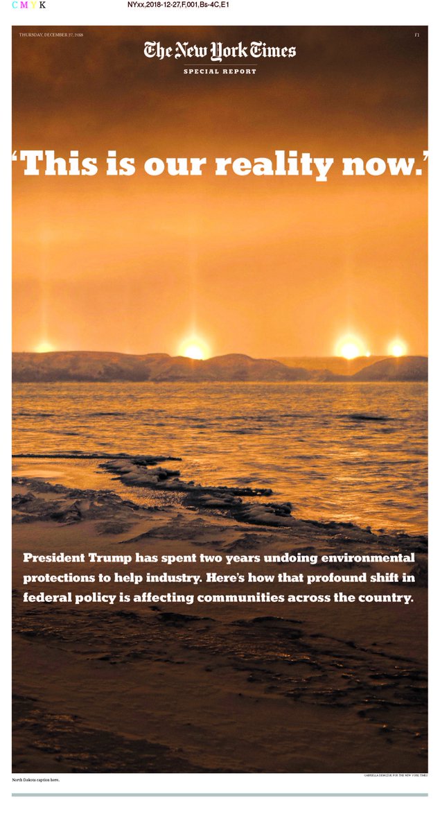 EricLiptonNYT's tweet image. Hello NYT readers. If you subscribe to The NYT in print, look for this tomorrow. If you are just an online reader, please go buy the paper. This is worth seeing/reading in print. Thank you NYT and its readers for supporting this kind of work. Truth matters. (Just the cover here)