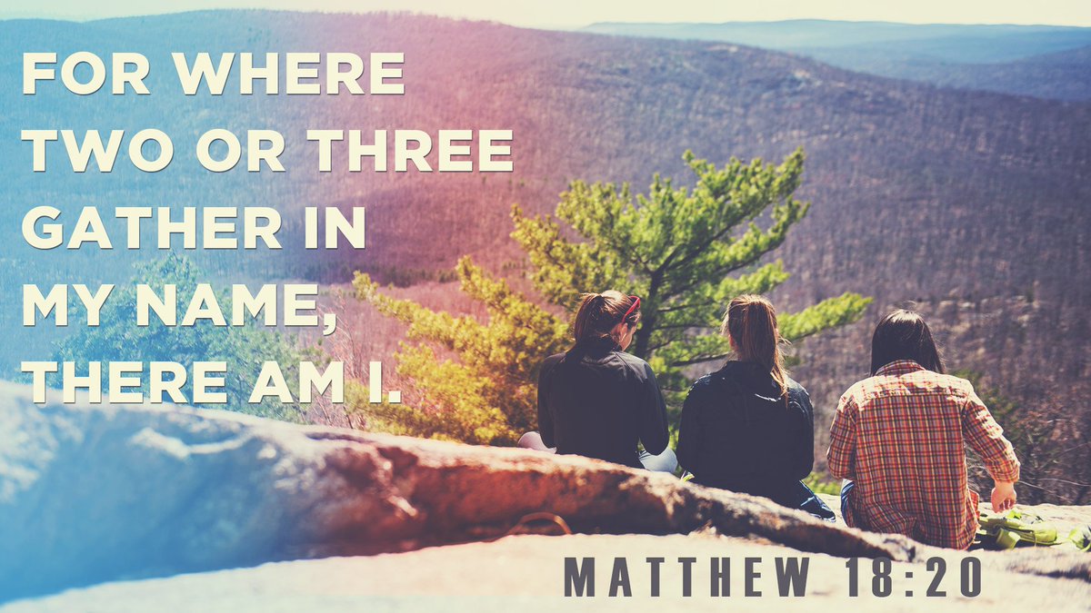 uanetworktv's tweet photo. For where two or three are gathered together in my name, there am I in the midst of them. Matthew 18:20 #uanetwork #bibleverse #inspiration https://t.co/XXe5dPSW70