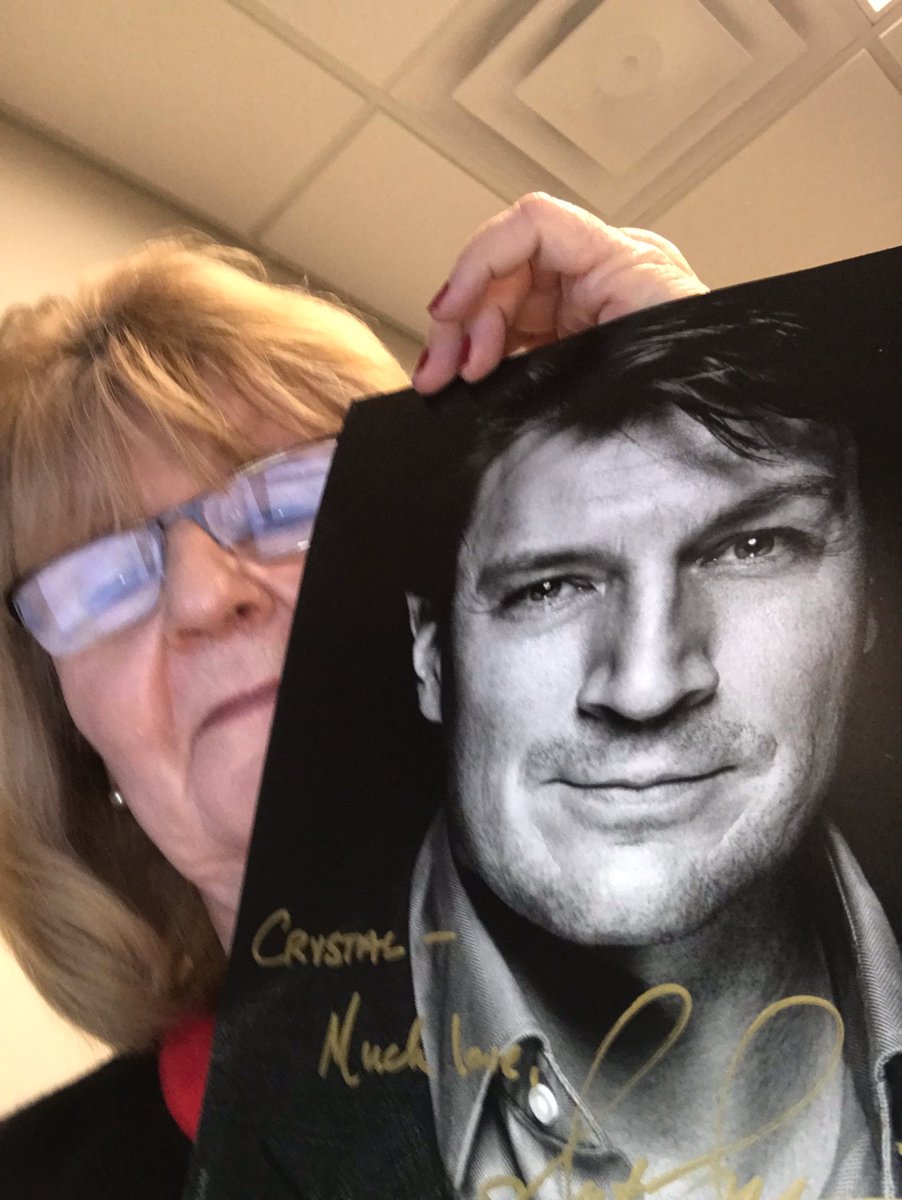 crysllewis's tweet photo. @NathanFillion thank you so much for making my Mom and I's Christmas!! https://t.co/8ZwMoFNCZy