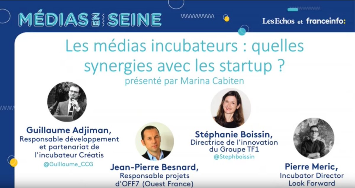 mateoelgaco's tweet photo. Médias incubateurs : quelle synergies avec les #startups ? Plateau débat avec d'intéressants retours d'expériences lors de @MediasEnSeine avec @jpbesnard (@off7_) @Stephboissin (@groupetf1) @Guillaume_CCG (@creatis_) @PiMeric (@LookForwardHub) à revoir : https://t.co/VzTkeErjrT https://t.co/KAl7apPi31
