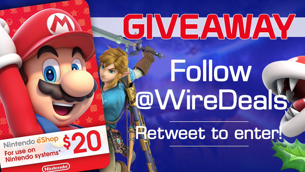 Win a $20 Nintendo eShop gift card from Wire Deals! Follow and retweet to enter. A second winner will be selected at 4,000 retweets! Ends January 5th. Good luck!