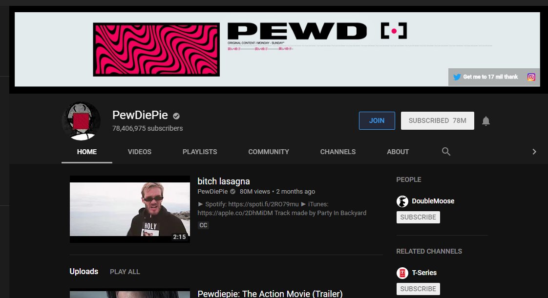 ProofnLife's tweet image. Youtube is redirecting your subs..... @pewdiepie #Subscribetopewdiepie #YouTube #notactuallyrelated #pewdiepievstseries #pewdiepie