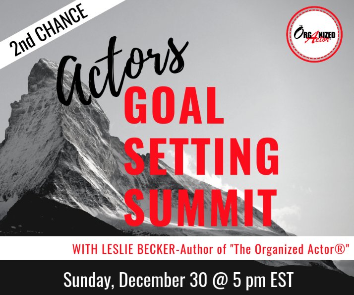 actorinspirit's tweet photo. Free Goal Setting Summit on December 30 at 5pm EST/ 2 pm EST
Taught by Leslie Becker-Author of The Organized Actor® @organizedactor @thelesliebecker SIGN UP HERE===>https://t.co/wpNLUiwRpc #getorganized #getcreative #getwork #goalsummit #organizedactor #lesliebecker https://t.co/ezOl0tZNjd