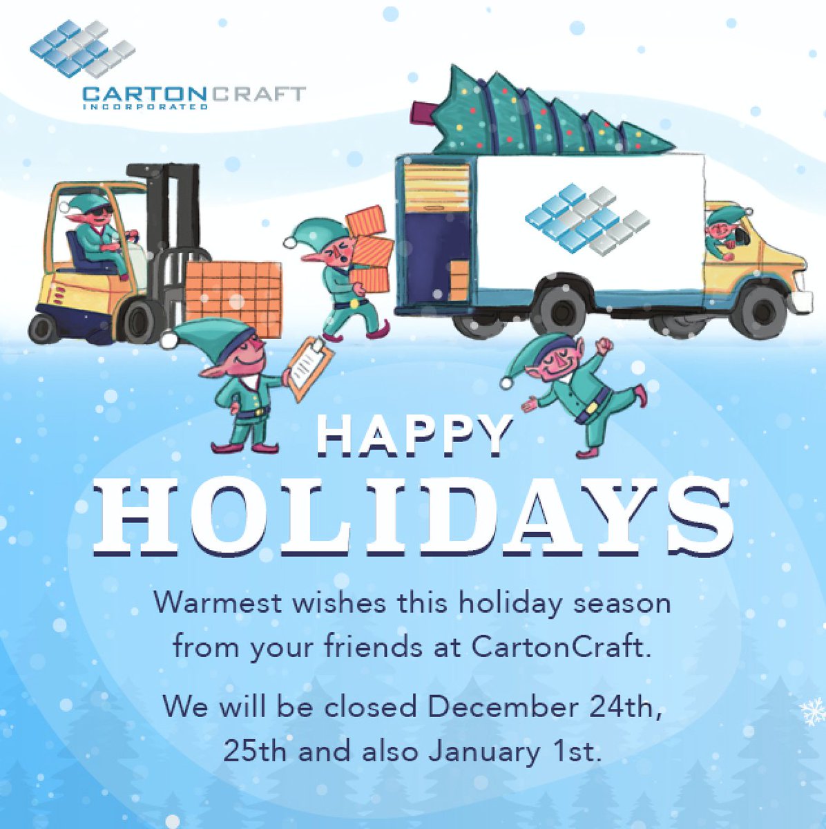 Happy Holidays from CartonCraft! cartoncraftinc.com