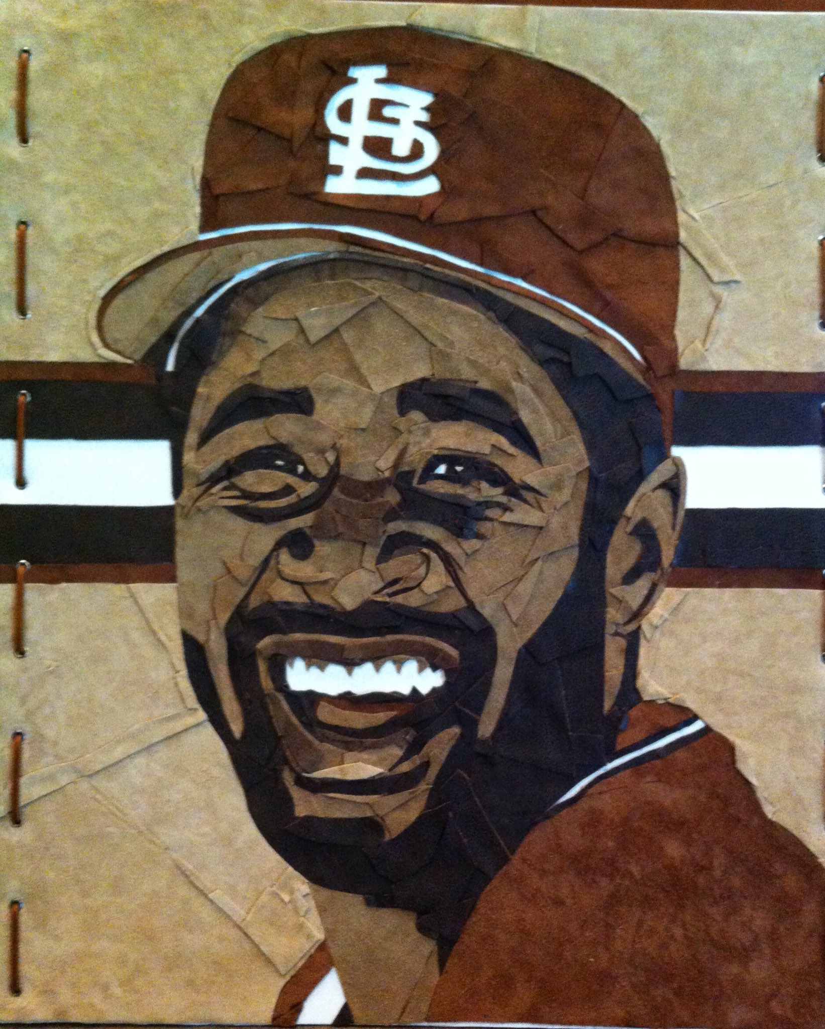 Happy Birthday, Ozzie Smith! Made this one a few years ago from...what else? LEATHER. 