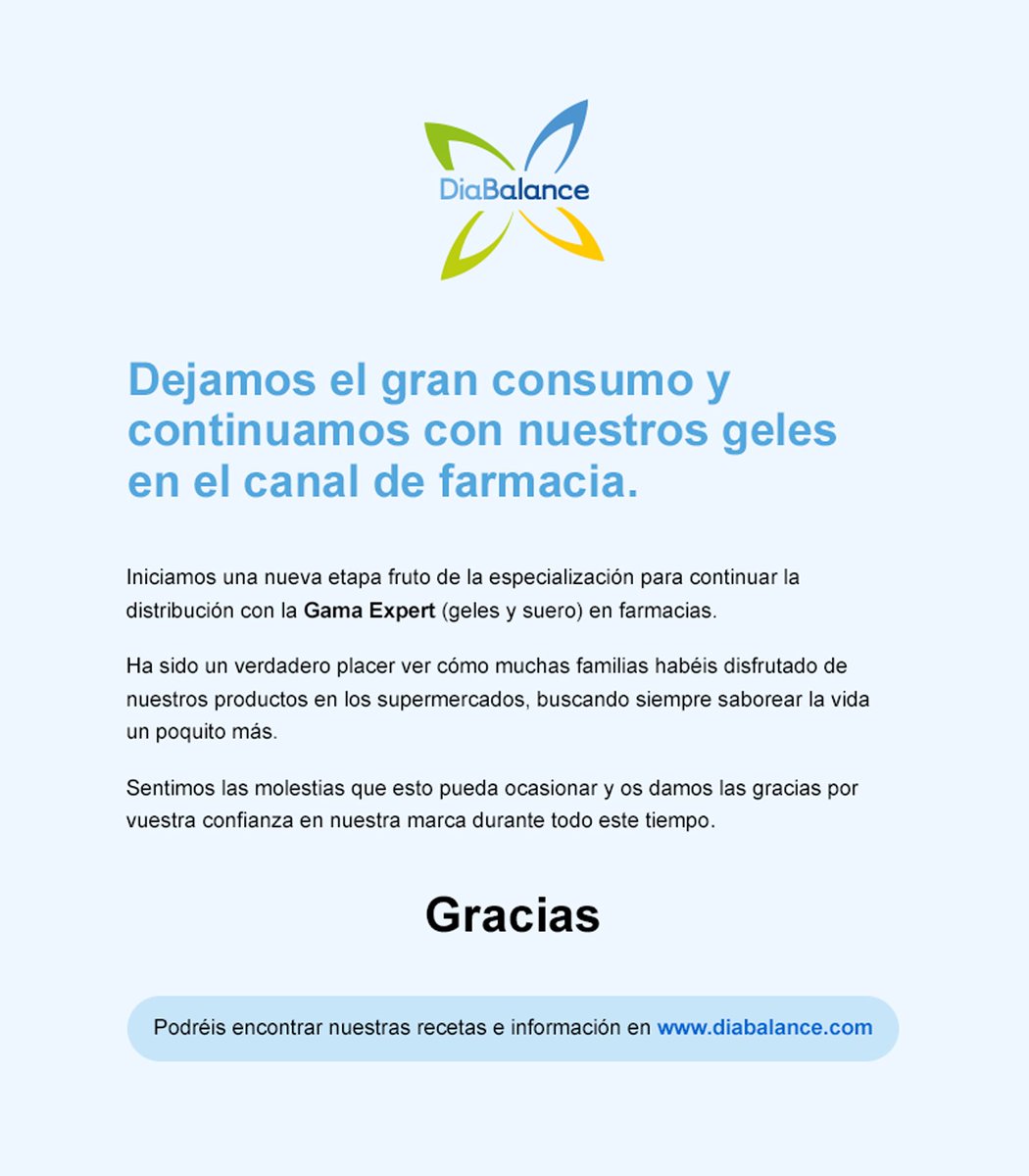 Diabalance's tweet photo. ¡Gracias por vuestra confianza en nuestra marca durante todo este tiempo! https://t.co/HJyLWFbZUz