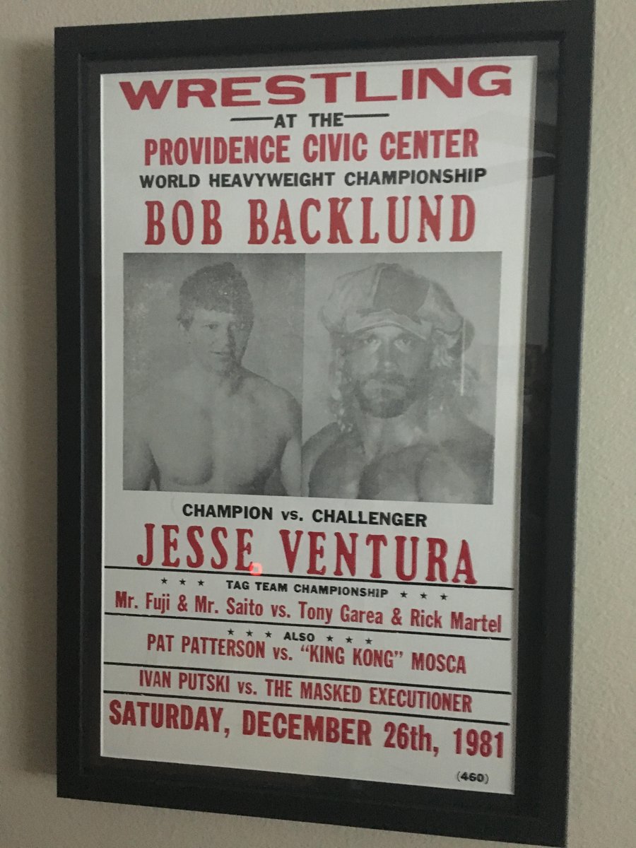 mckenz1erudolph's tweet photo. @GovJVentura Best Christmas gift ever! Poster from your match on this day 37 years ago. #jesseventura #bobbacklund #whowon #jesseforpresident https://t.co/7xxu4jsSY2