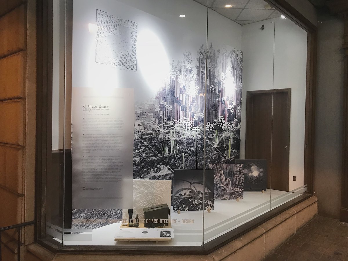 utklandarch's tweet photo. Happy Holidays from #Knoxville! Stop by the downtown gallery (intersection of Union Ave + S Gay St) to check out "Phase State," an exhibition of Andrew Madl's studio work. [On display until Jan 28, 2019] #design #KnoxvilleFirstFriday #UTKLA https://t.co/xb33l4RBfE